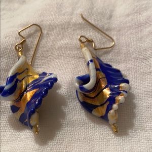 Stunning original Italian glass handmade earrings